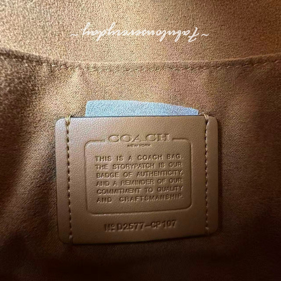 COACH Amelia Saddle Bag Shoulder/Crossbody Bag In Leather/Dark Stone CP107 NWT - Picture 8 of 8